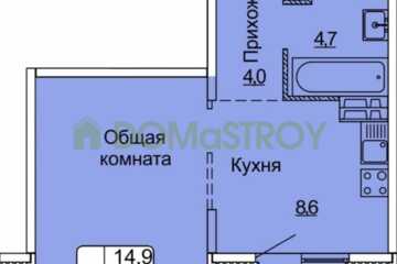 1-к квартира, 32,2 м², 8/17 эт.