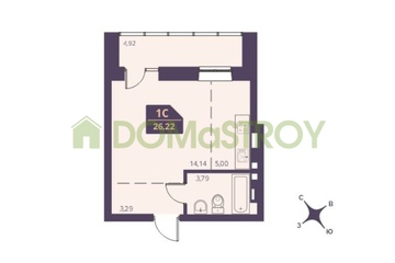 Студия, 32 м², 6/25 эт.