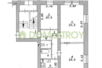 3-к квартира, 71 м², 1/2 эт.